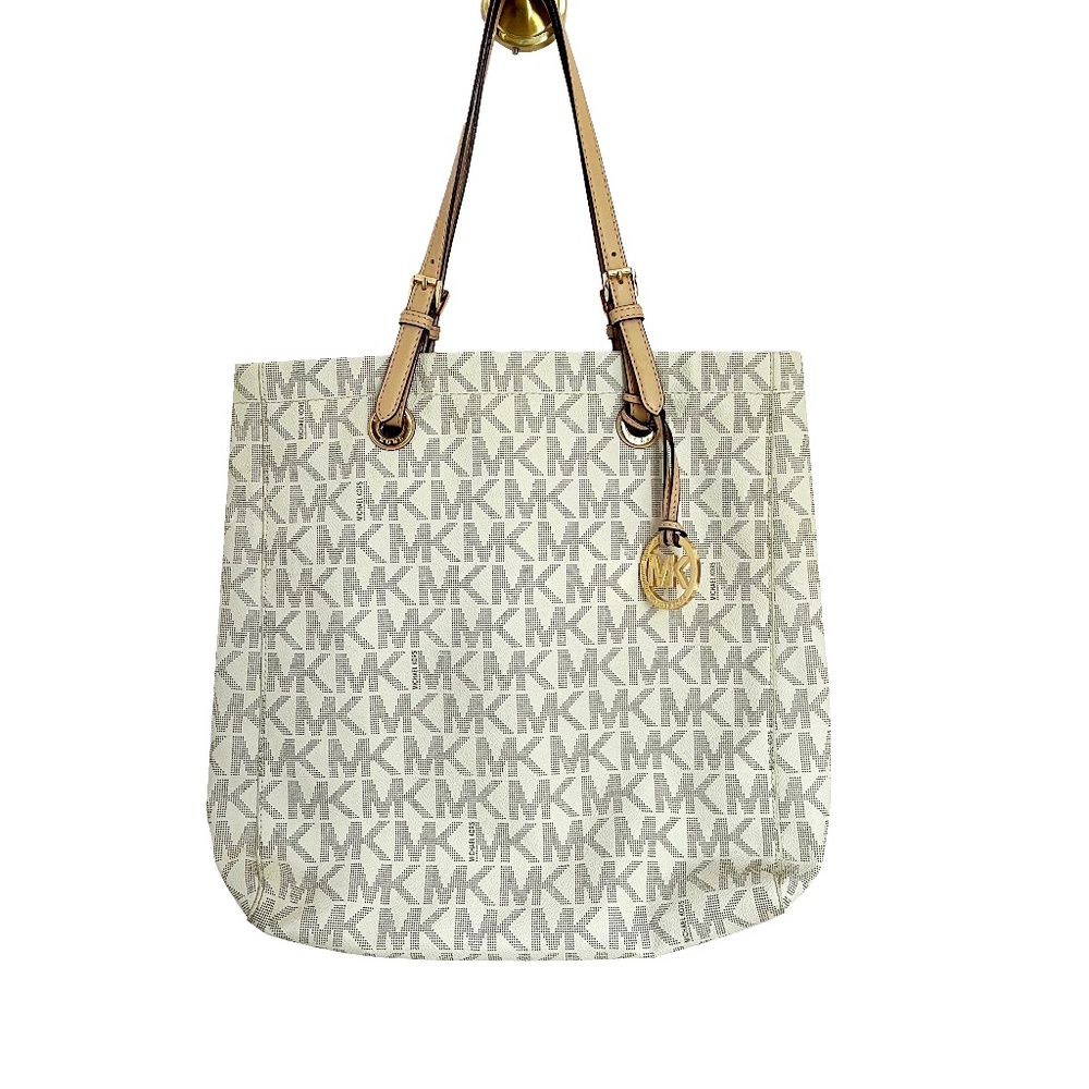 Leather and Coated Canvas Jet Set Tote